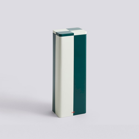 Tin Container - Slim Green & Off White