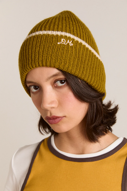 Tipped Edge Beanie - Olive