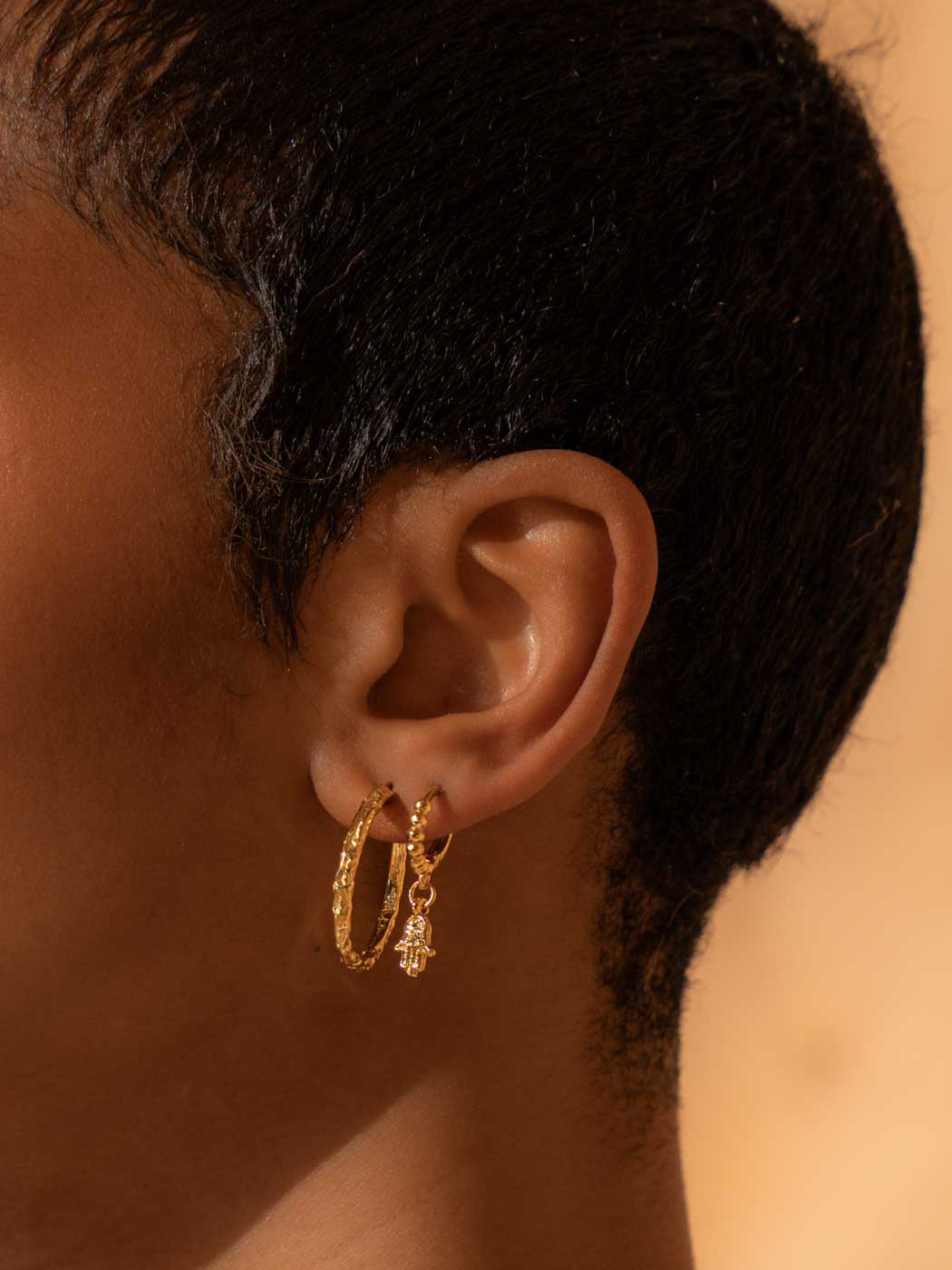 Magma Textured Hoops