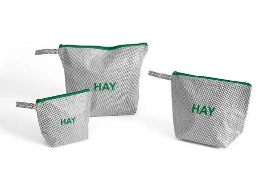 Candy Mono Wash Bags: Grey