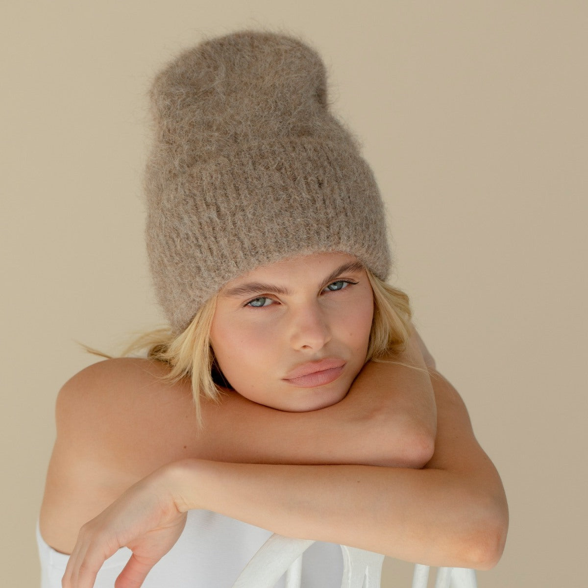 The Alpaca Beanie - Iced Taupe