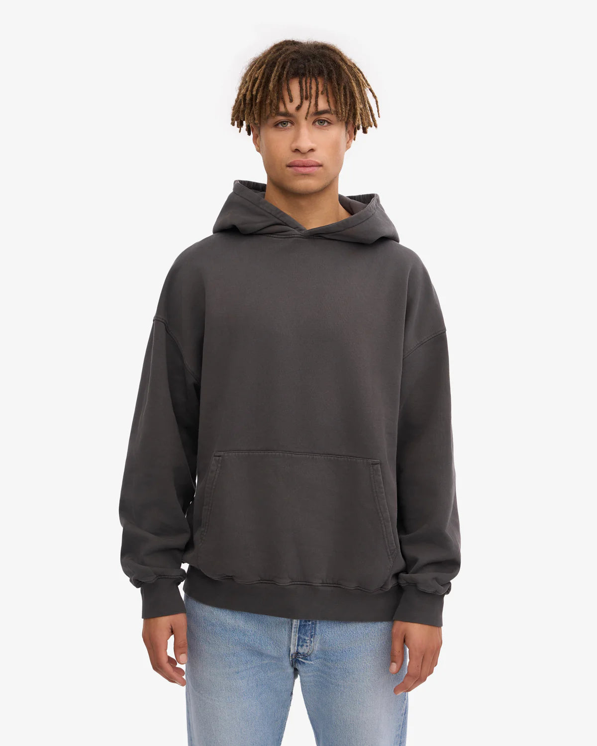 Organic Oversized Hoodie - Lava Grey