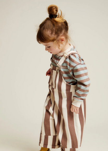 Blythe Choc Stripe Dungaree