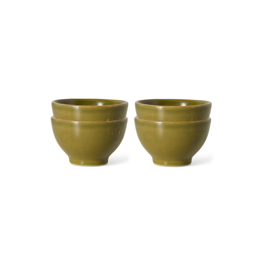 Farmhouse Ceramics : XS Bowls Moss (Set of 4)