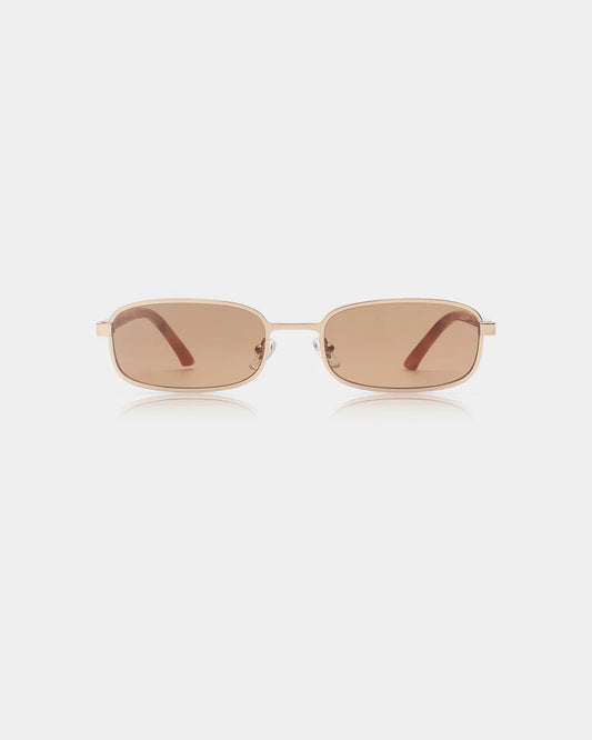 Noah Sunglasses - Gold Burnt Amber
