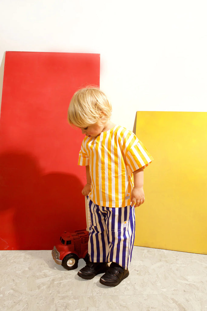 L F Markey Kids Woodlea Blue Stripe Trousers