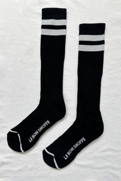 Knee High Boyfriend Socks  - Black