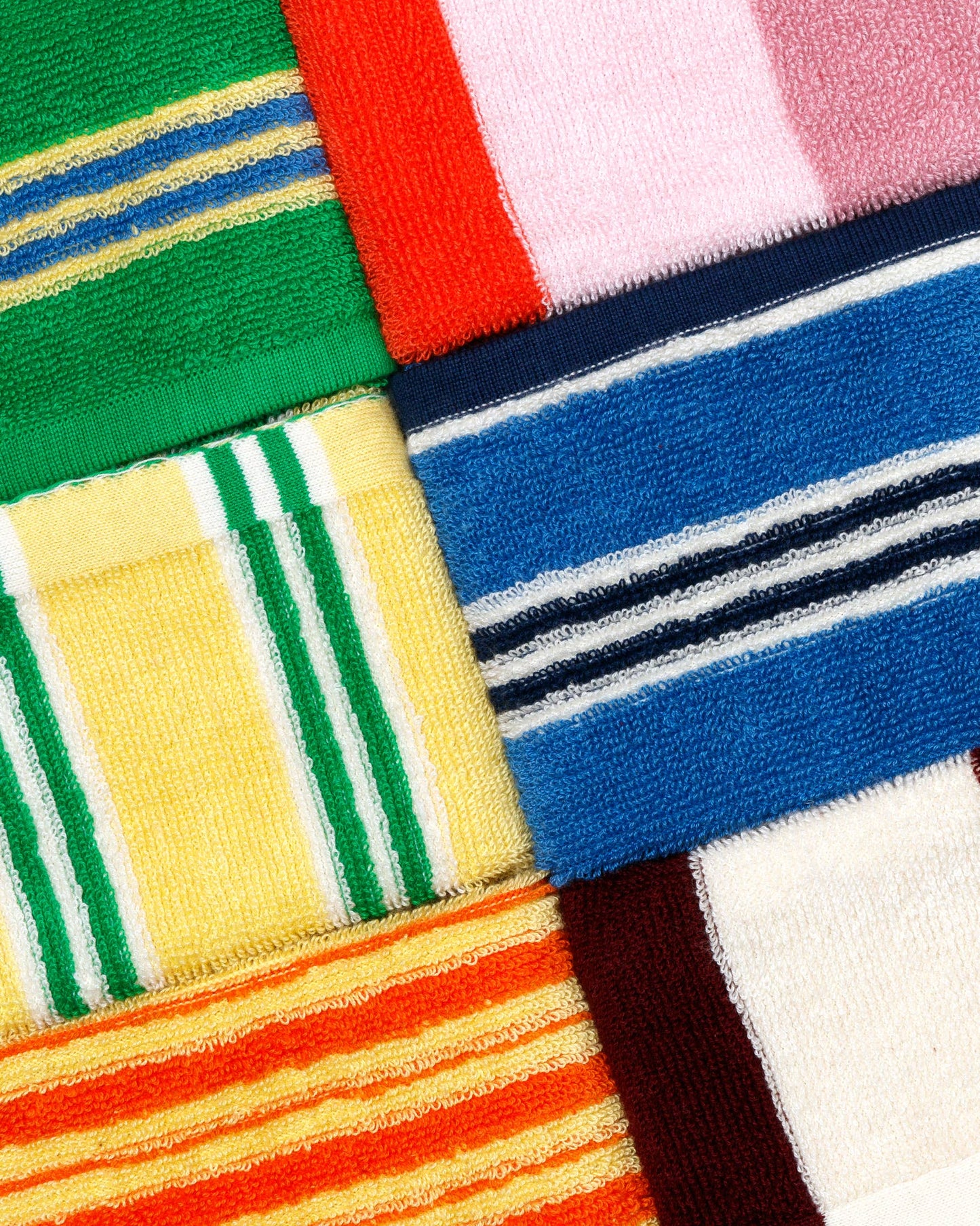 Terry Towelling Flannel 2 Pack: Pink Stripe