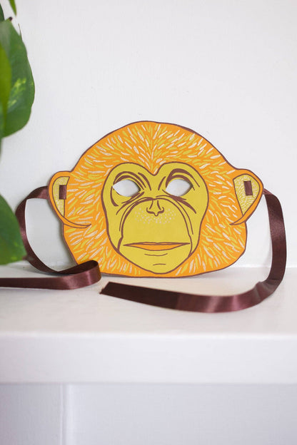 UK/EU: Monkey Mask Greeting Card