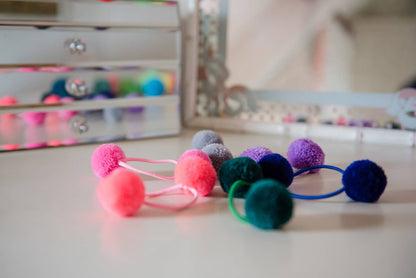 Blush Pink Double Pom Pom Hair Bobble