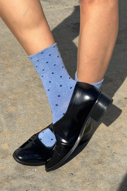 Patterned Sneaker Socks Polka Dot - Blue/Navy