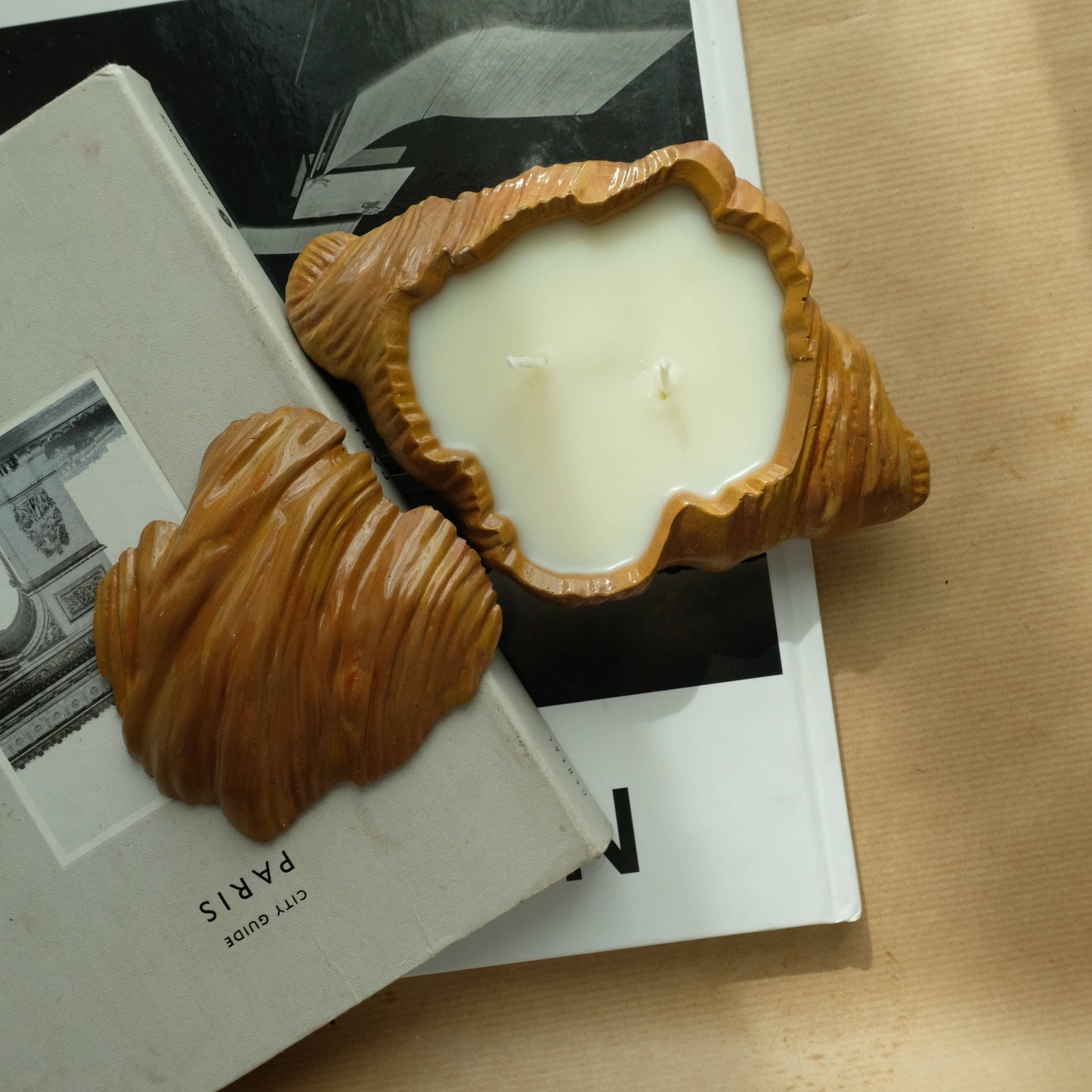 Croissant Jesmonite Candle : Cinnamon