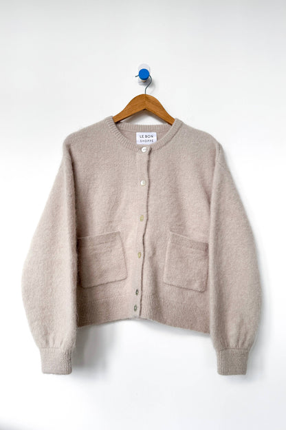 Amélie Alpaca Cardigan - Smoke