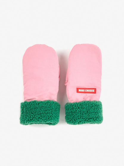 Bicolour Mittens - Pink/Green