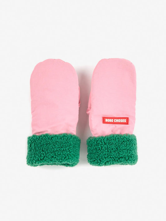 Bicolour Mittens - Pink/Green