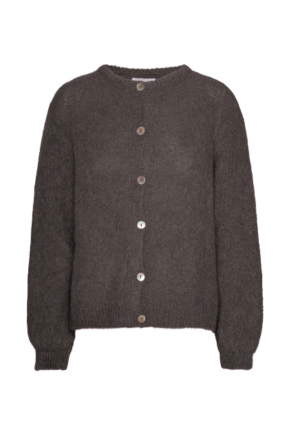 Susan Alpaca Cardigan - Graphite