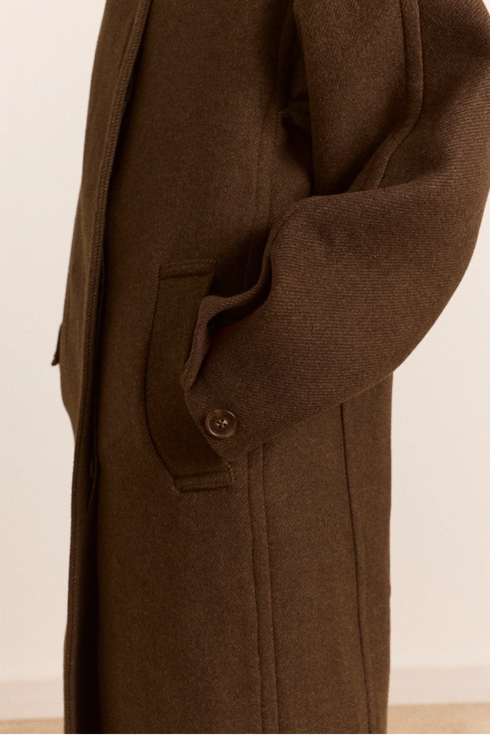 Agnes Wool Coat - Chocolate