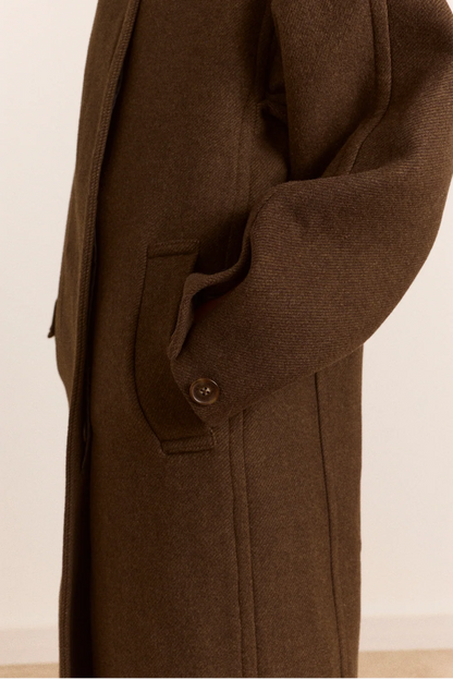 Agnes Wool Coat - Chocolate