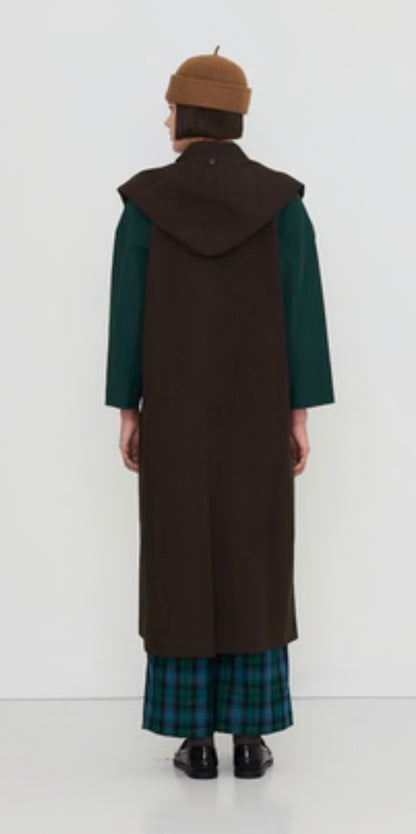 Hooded Trench Coat - Umber