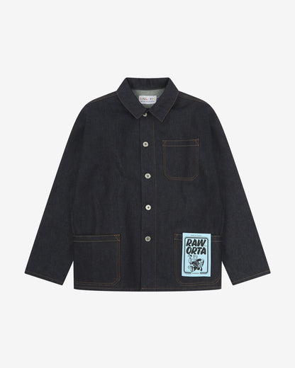 3001 Buttoned Overshirt - Raw Orta Denim