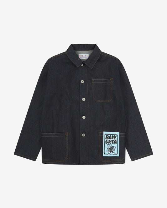 3001 Buttoned Overshirt - Raw Orta Denim