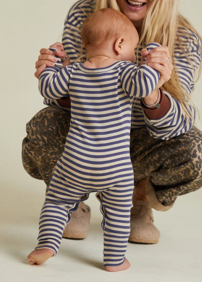 Milking It Stripe Onesie - Inky