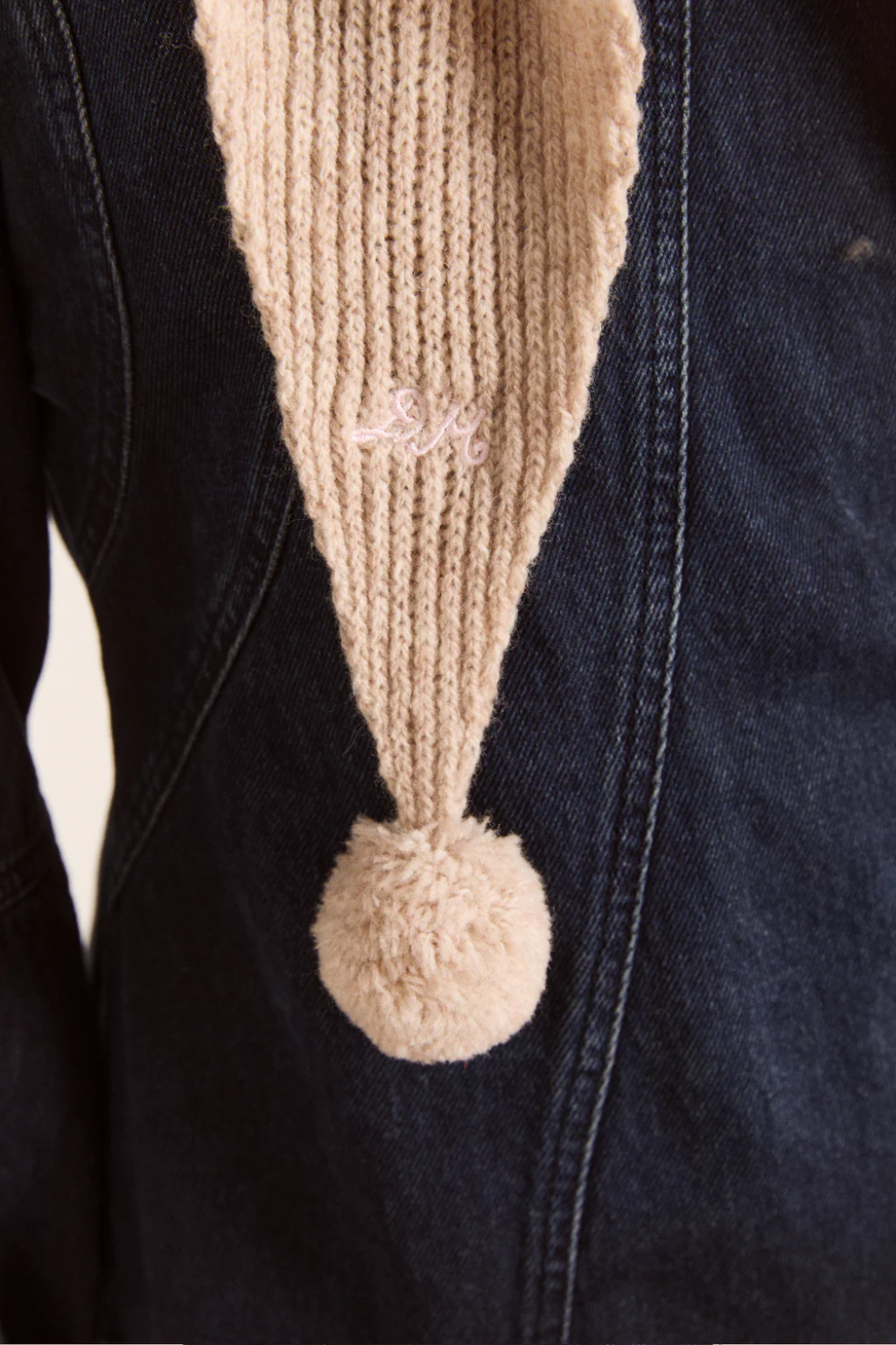 Tie Front Hood - Oatmeal