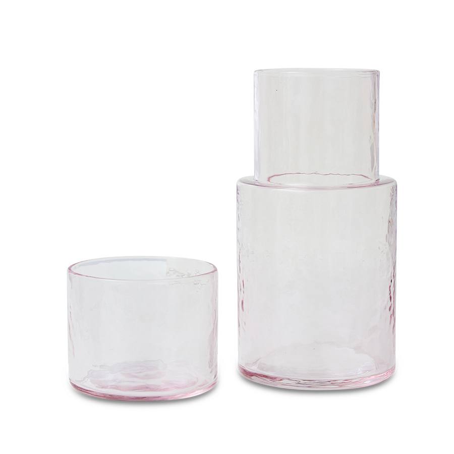 Tube Glass Carafe - Blush