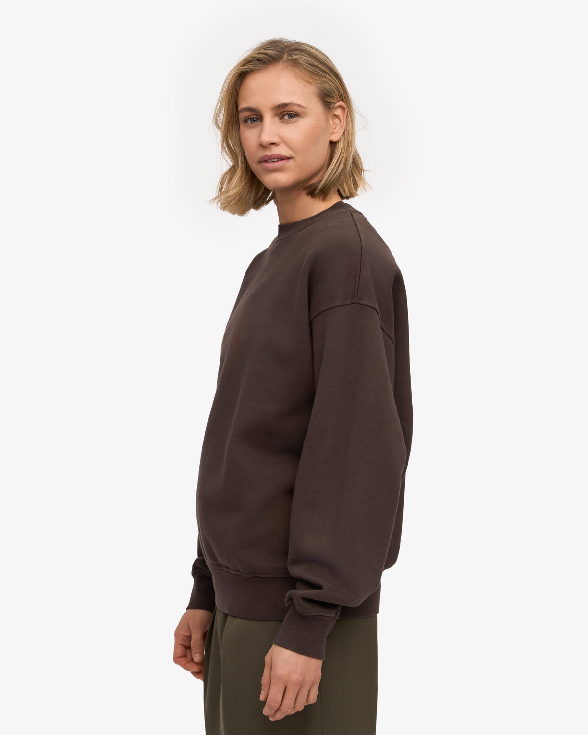 Organic Oversized Crew - Coffee Brown