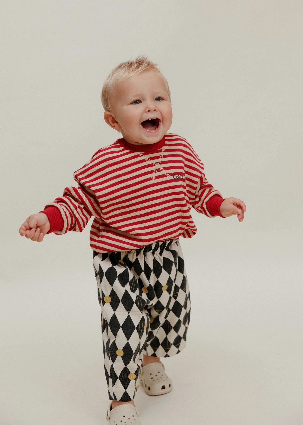 Jamie Crimson Stripe Long Sleeve Tee
