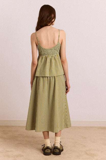 Dinah Cami - Basil Stripe