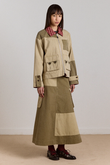 Marcelle Barn Skirt - Olive