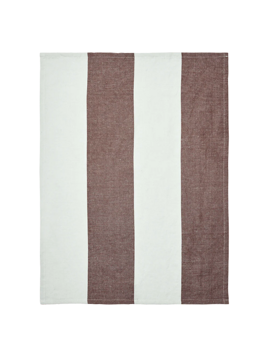 Hale Tea Towel: Chestnut/ Frosted Lime