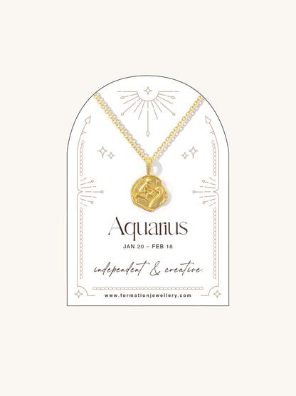 Aquarius Zodiac Necklace