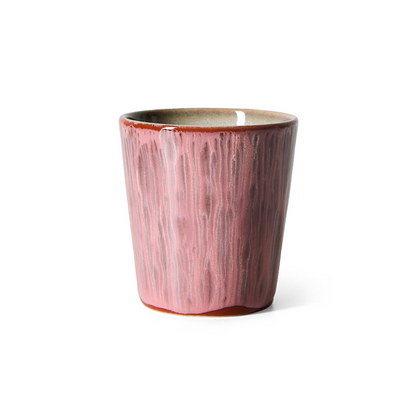 70s Ceramic Coffee Mug - Rhubarb