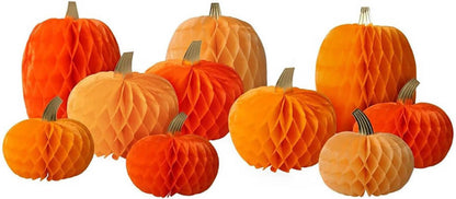 Pumpkin Honeycomb Decorations