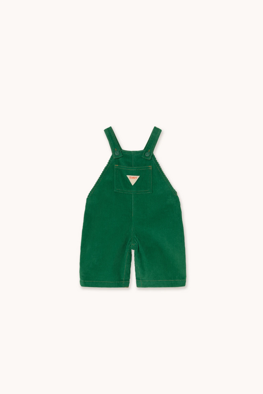 Corduroy Dungarees - Dark Emerald