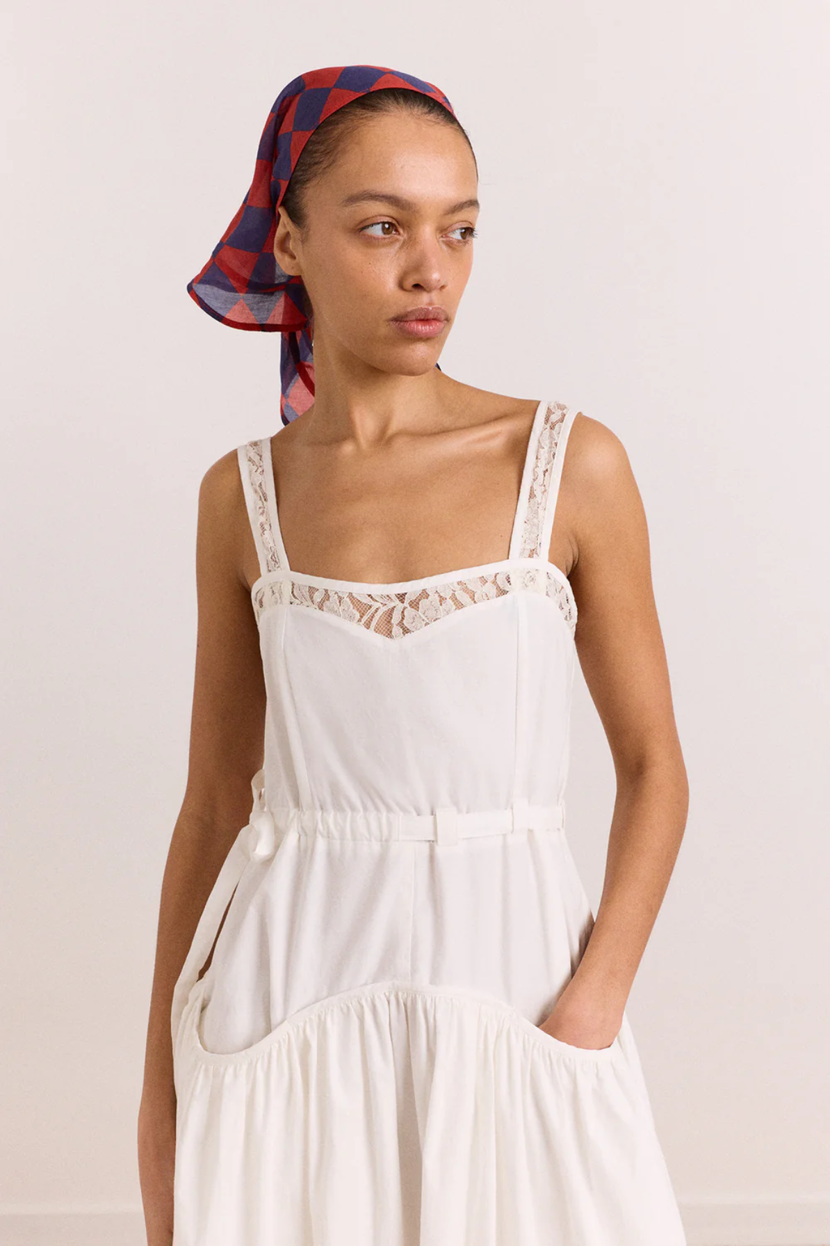 Campbell Midi Dress - White