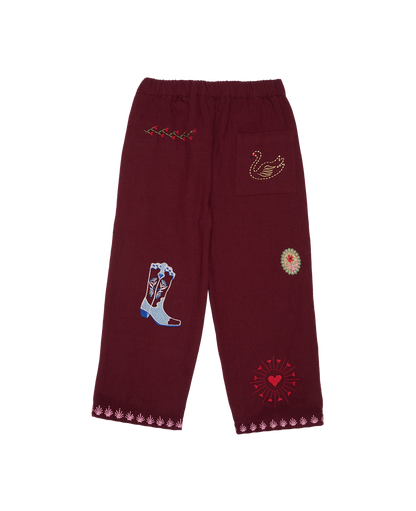 Oda Mini Pants - Burgandy