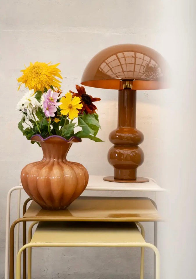 Enamel Table Lamp - Almond