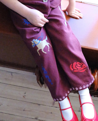 Oda Mini Pants - Burgandy