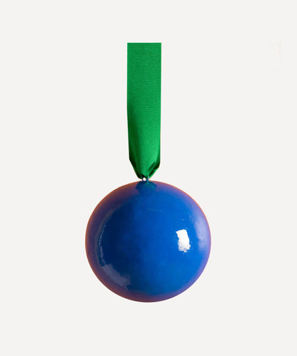 Blue and Green Colourblock Bauble