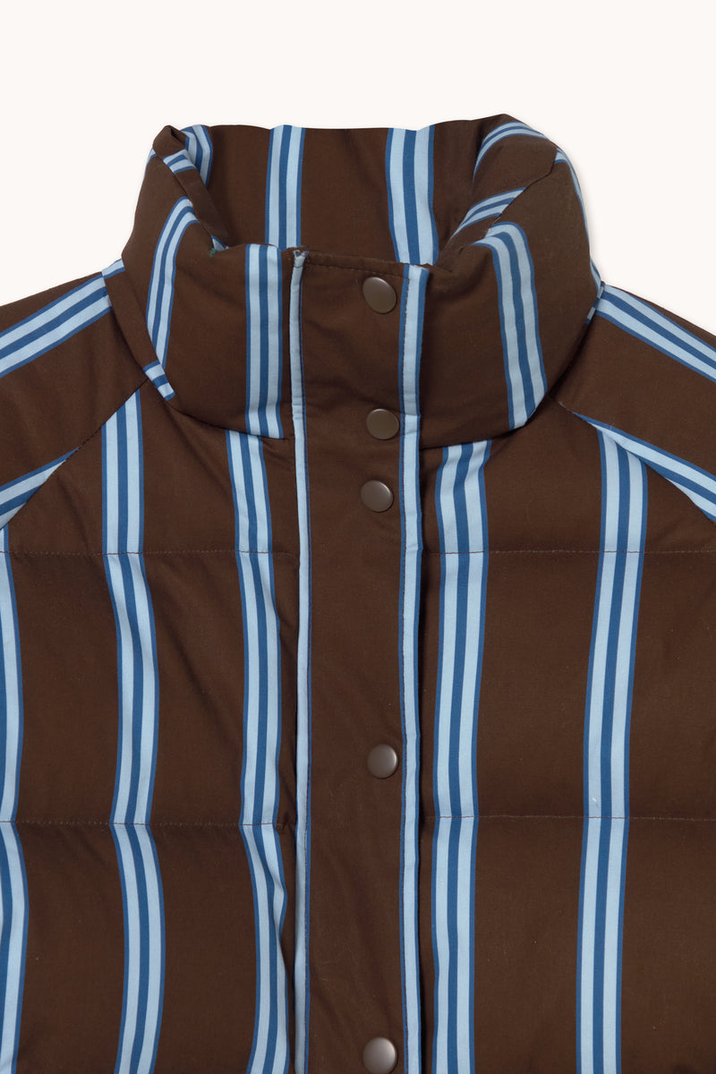Striped Short Jacket - Umber