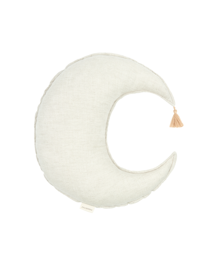 Linen Moon Cushion - Greige