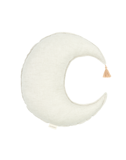 Linen Moon Cushion - Greige
