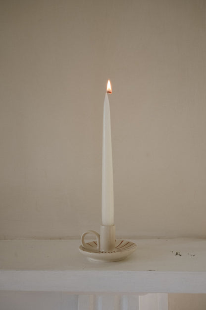Wee Willy Winkie Candle Holder - Ginger Pinstripe