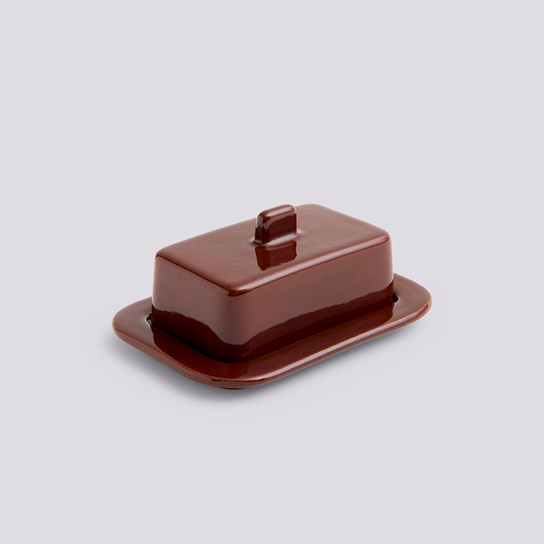 Barro Butter Dish - Burgundy