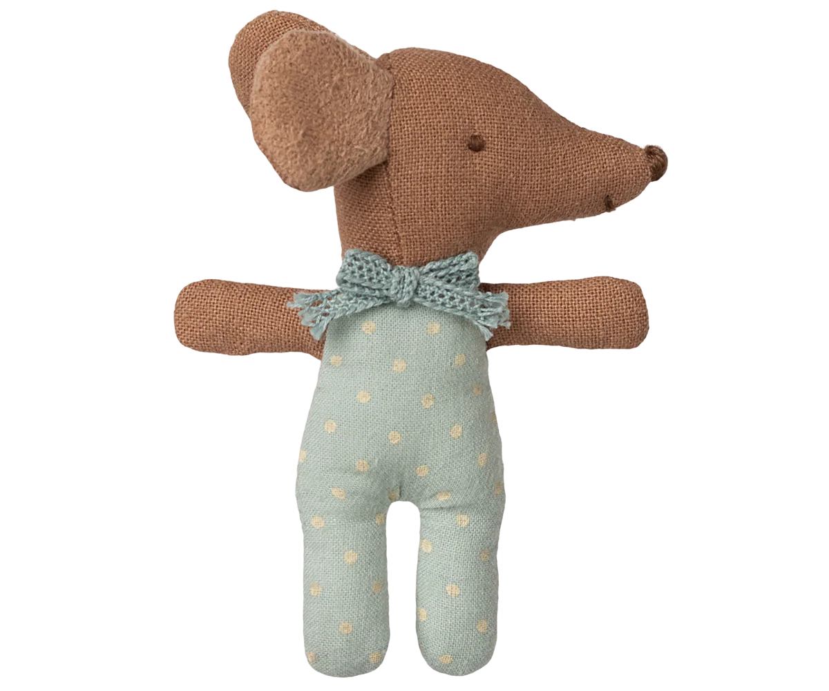 Sleepy/ Wakey Baby Mouse In Matchbox - Blue