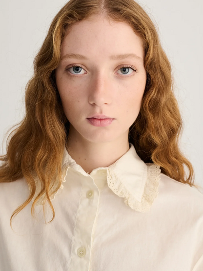 Lace Collar Poplin Shirt