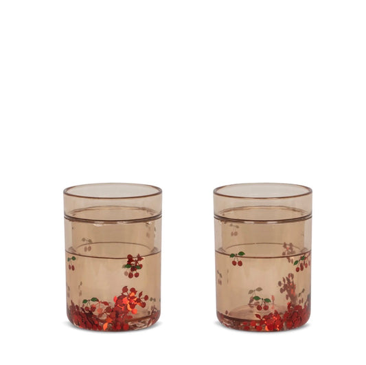 Glitter Cups 2 Pack - Cherry Bow